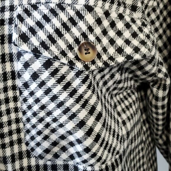 NWT, Pinkmarket black and white CLASSIC plaid. Button down shirt. SIZE L… - Picture 3 of 10